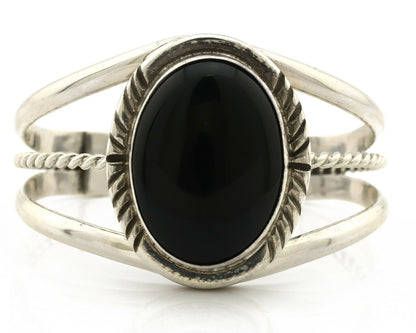 Navajo Bracelet .925 Silver Black Onyx Artist Native American C.90's