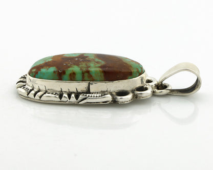 Navajo Necklace 925 Silver Kingman Turquoise Artist Signed Gecko C.80's