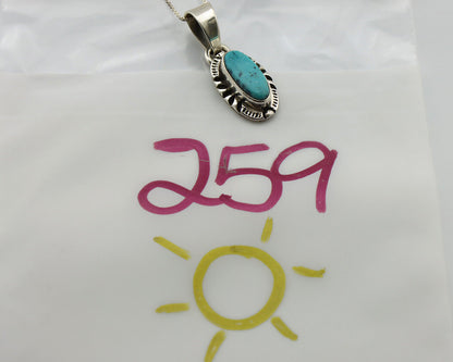 Navajo Necklace 925 Silver Kingman Turquoise Artist Signed Gecko C.80's