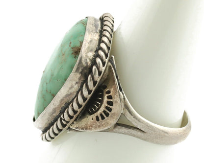 Navajo Ring 925 Silver Damelle Turquoise Native Artist Signed C.80's
