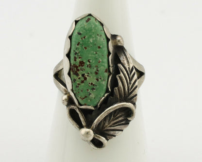 Navajo Ring .925 Silver Kingman Turquoise Native American Signed C.80's