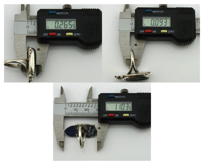 Navajo Ring 925 Silver Natural Green Malachite Signed Justin Morris C.80's