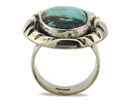 Navajo Ring 925 Silver Turquoise Mountain Artist Signed C Montoya C.80's
