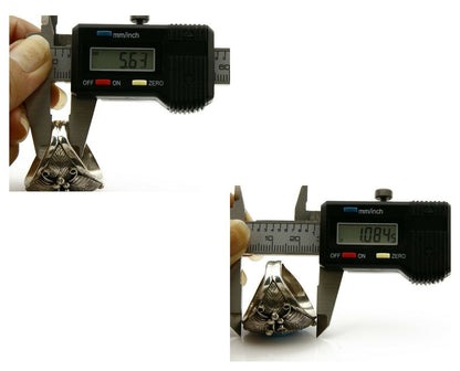 Navajo Turquoise Ring .925 Silver Handmade C.1980's Size 9.5