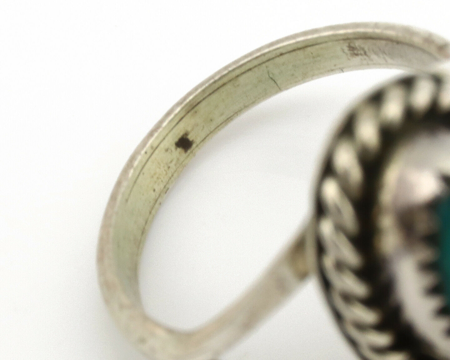 Navajo Ring .925 Silver Nevada Turquoise Artist Native American C.1980's