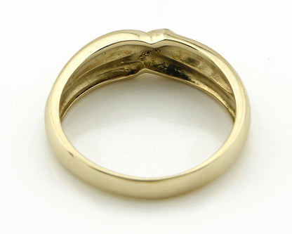 Men's Natural Diamond Band Solid Yellow Gold Wedding Ring