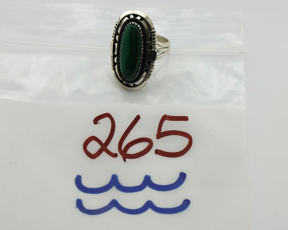 Navajo Ring 925 Silver Natural Malachite Artist Signed William Denetdale C.80's