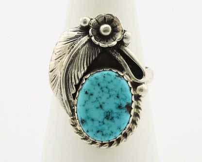 Navajo Ring 925 Silver Natural Blue Turquoise Native American Artist C.80's