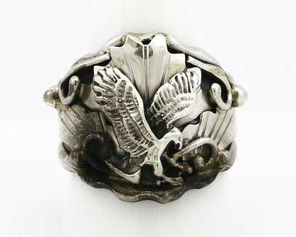 Navajo Eagle Ring .925 SOLID Silver Handmade Signed Artist S Circa 1980's