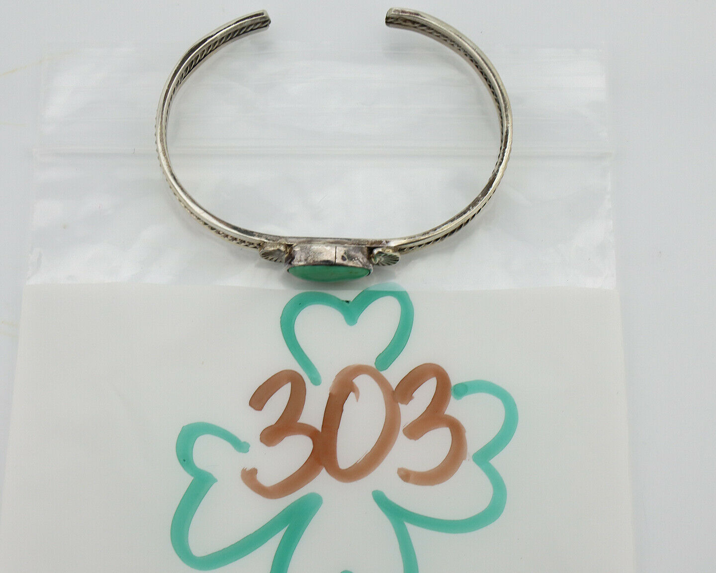 Women's Navajo .925 Silver Kingman Turquoise Artist Inca MFG Circa 1990's