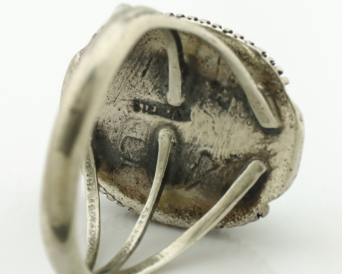 Navajo Ring .925 Silver Sleeping Beauty Turquoise Native Artist C.80's