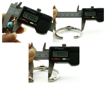 Navajo Bracelet .925 Silver Blue Turquoise Native American Artist C.80's