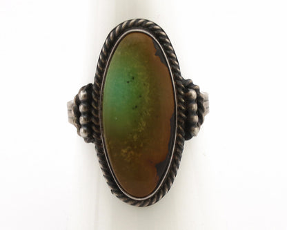 Navajo Ring .925 Silver Royston Turquoise Native American Artist C.1980's