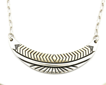 Women's Navajo Necklace .925 Silver & 14k Solid Gold Signed MM Rogers HMY