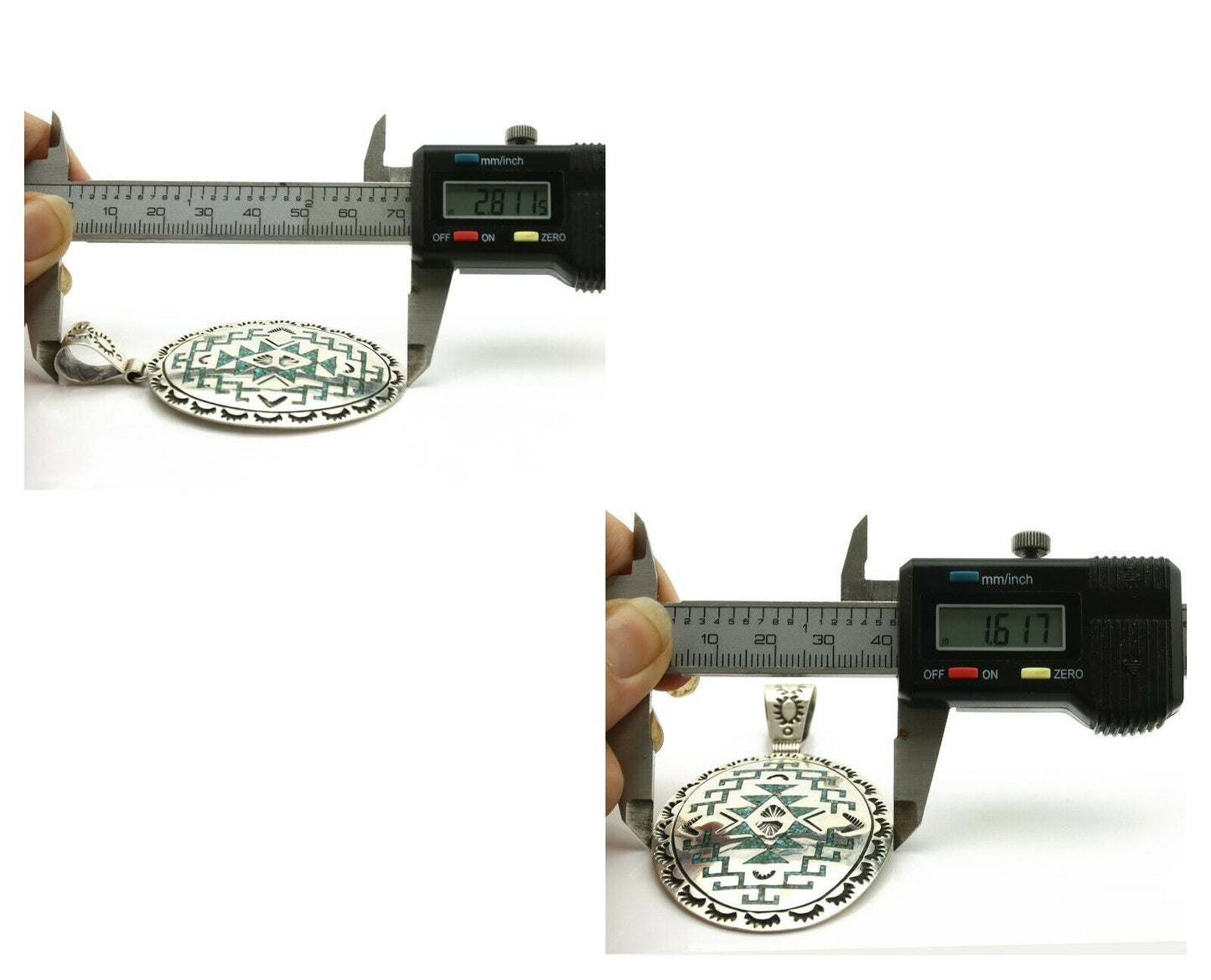 Navajo Necklace .925 Silver Kingman Turquoise Stanley Bain C.80's