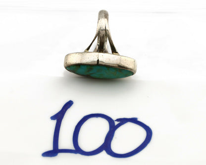 Navajo Ring .925 Silver Arizona Turquoise Native American Artist C80s