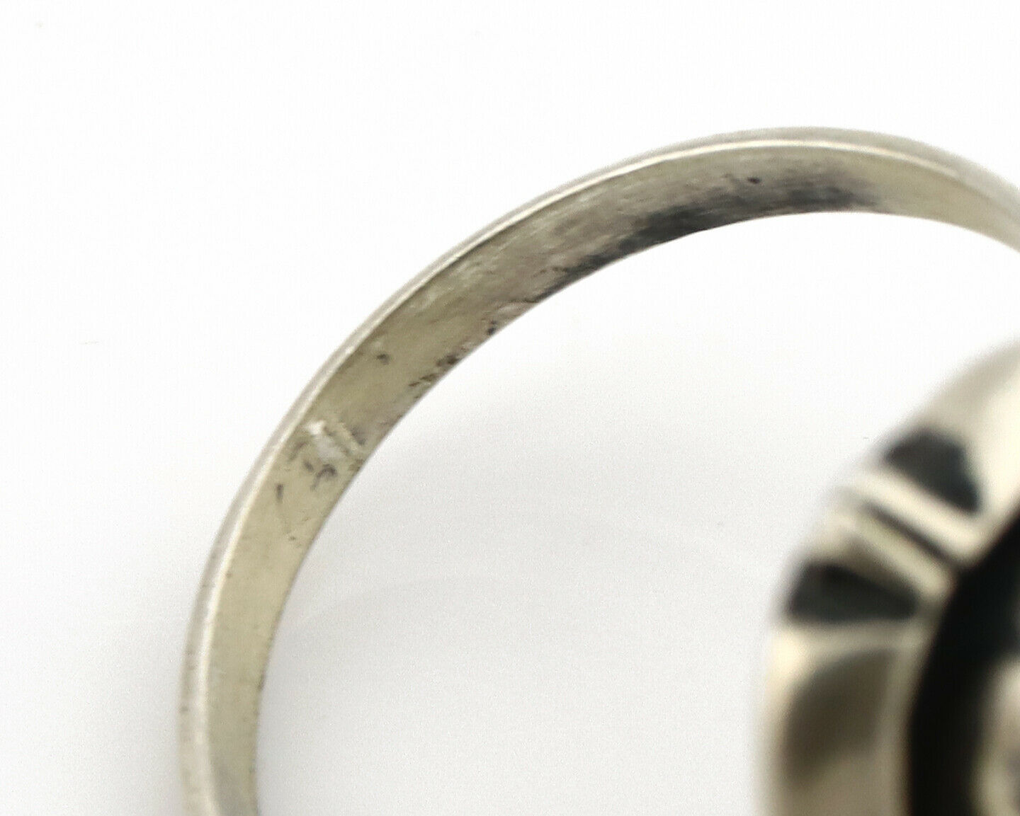 Navajo Ring .925 Silver Kingman Turquoise Handmade Native American Artist C.80's