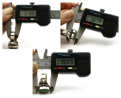 Navajo Ring .925 Silver Blue Green Arizona Turquoise Artist Signed Apache C.80's