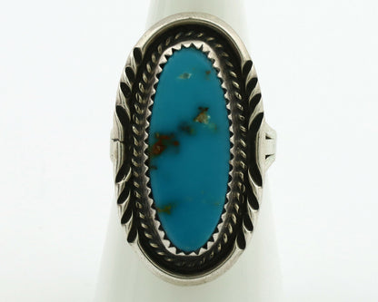 Navajo Ring .925 Silver Kingman Turquoise Artist Native American C.1980's