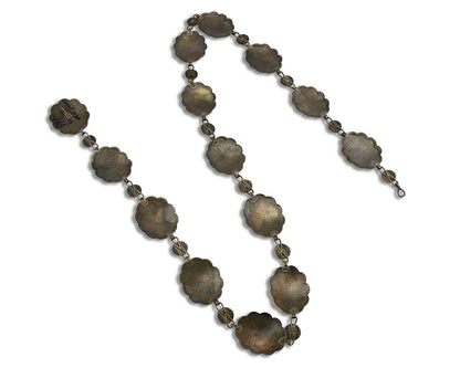 Women's Navajo Concho Belt .925 Silver Hand Stamped Handmade C.1940's