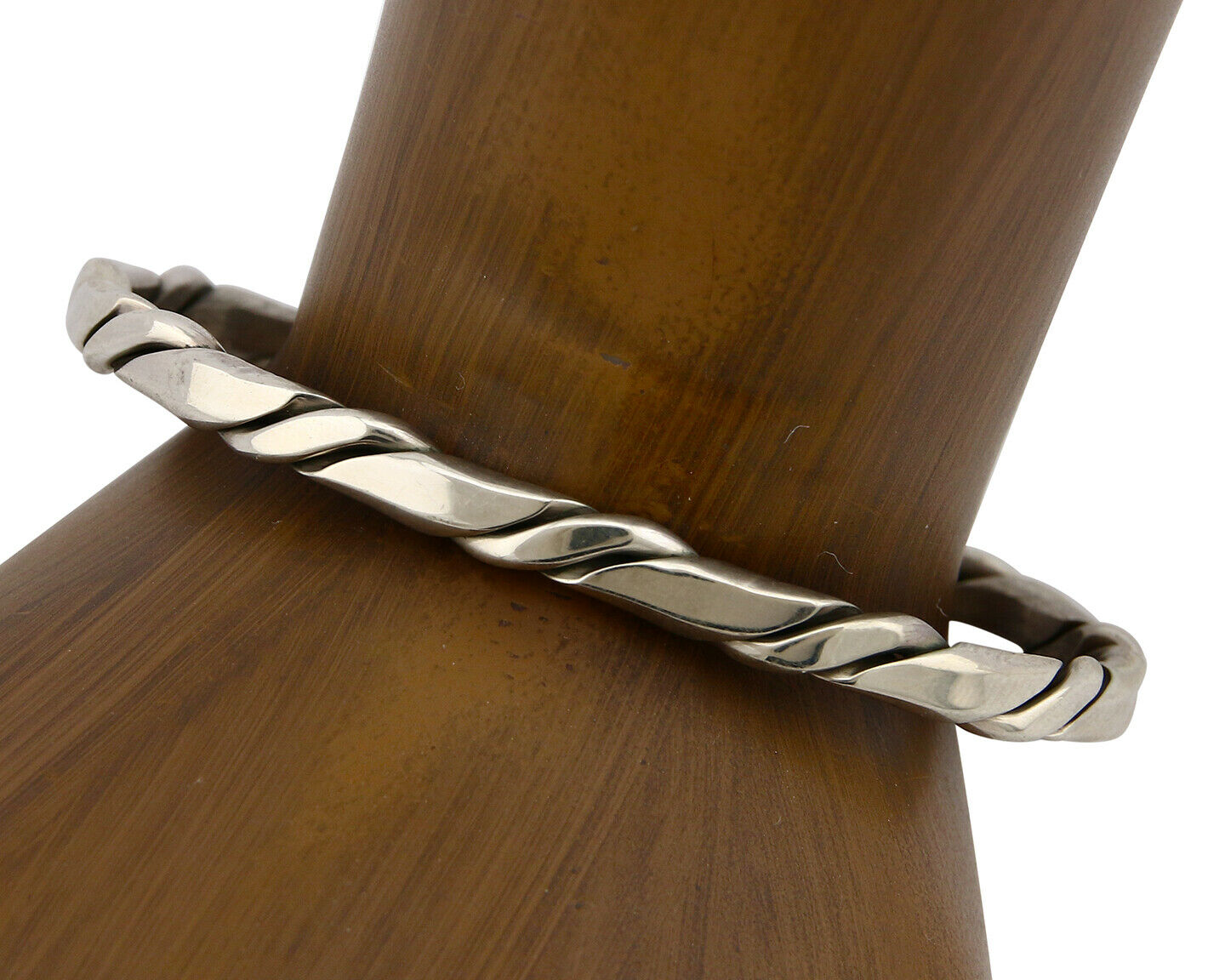 Navajo Twist Bracelet .925 SOLID Silver Handmade Artist TAHE C.80's