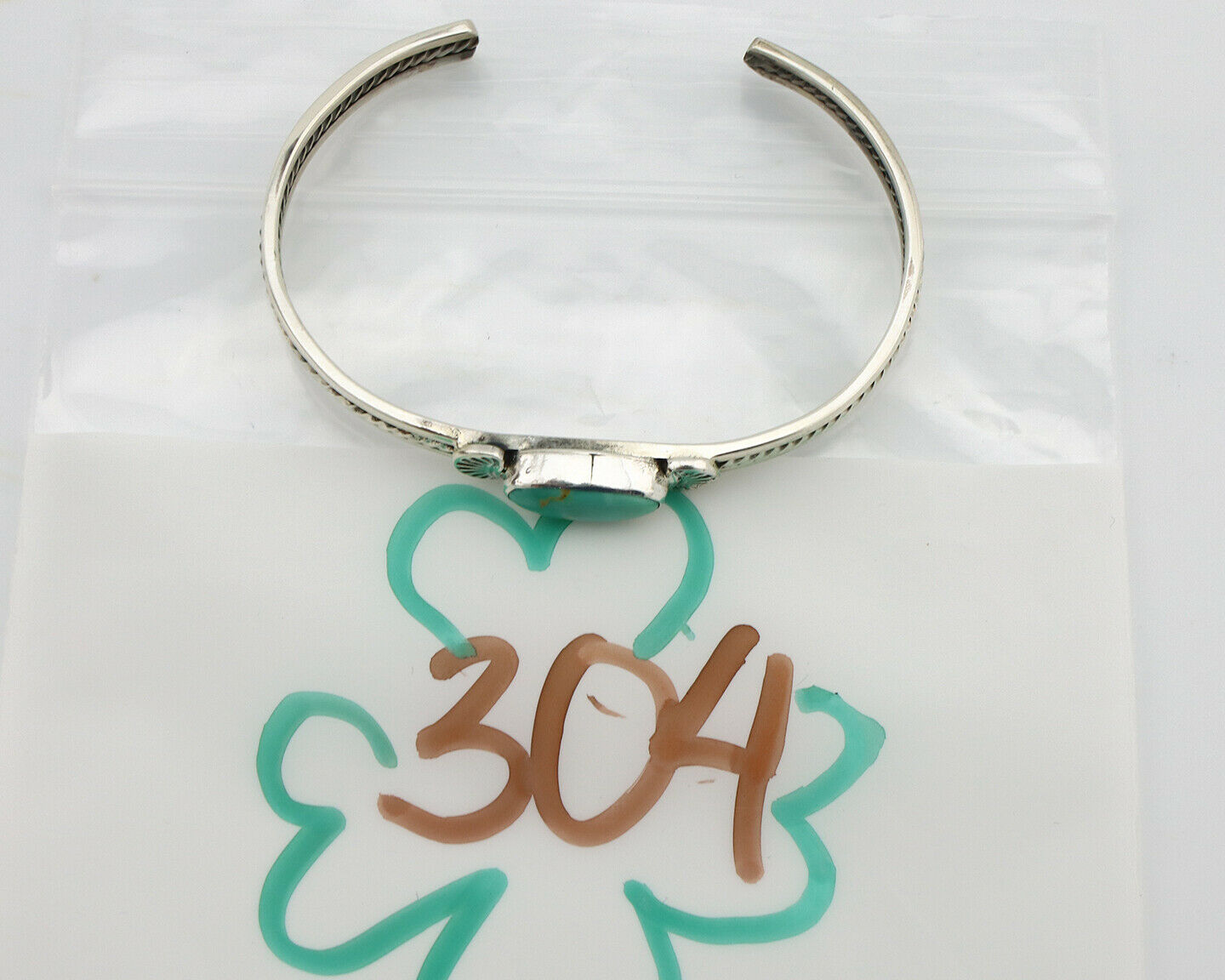 Women's Navajo .925 Silver Kingman Turquoise Artist Inca MFG Circa 1990's