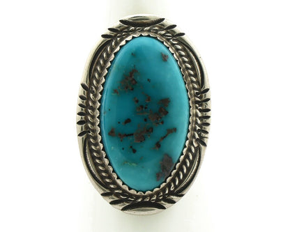 Navajo Ring 925 Silver Natural Blue Turquoise Native American Artist C.80's