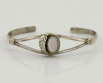 Women's Navajo Bracelet 925 Silver Natural Pink Mussel Native American C.80's
