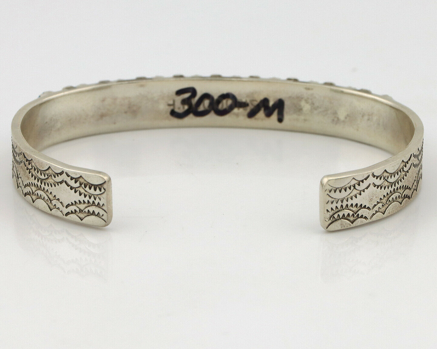 Zuni Bracelet .925 Silver Natural Pink Mussel H. M. Coonsis C.90's