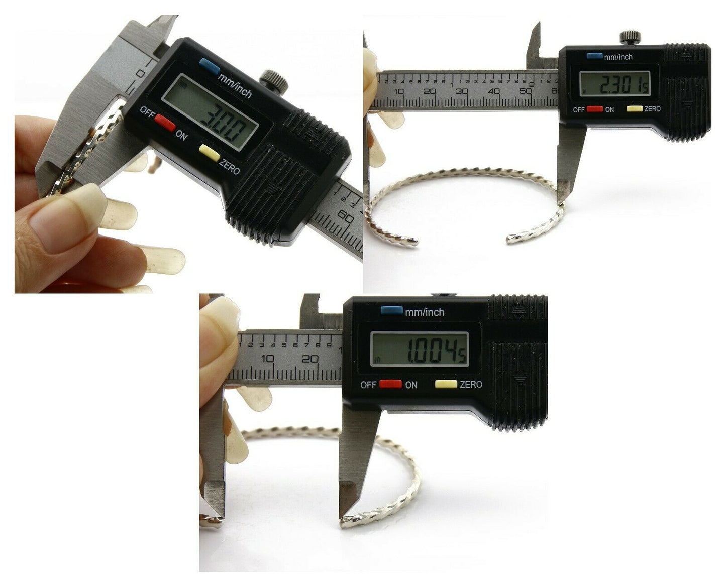 Navajo Bracelet .925 Silver Native American Artist Handmade 3.0 mm wide C.1980's