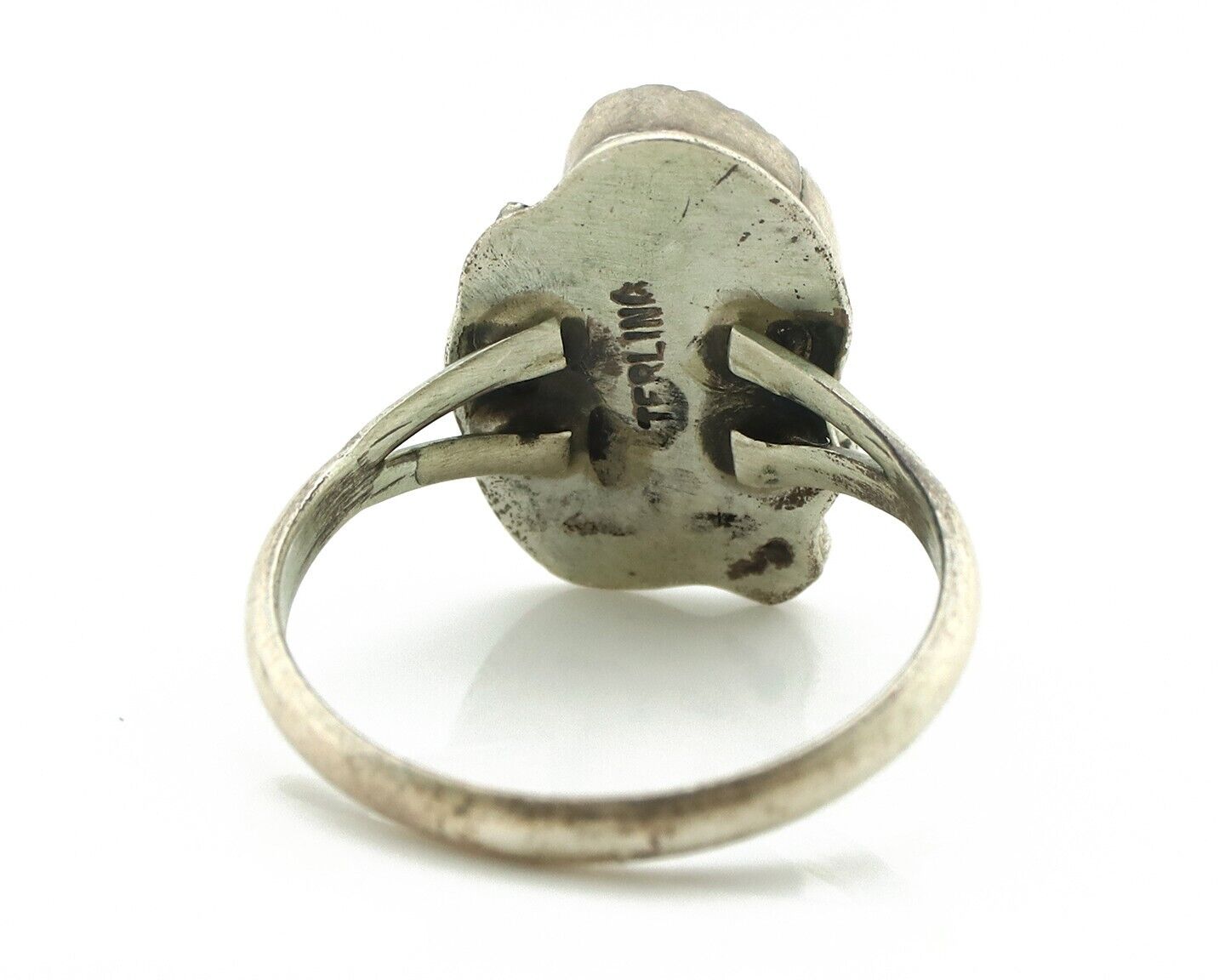 Navajo Ring .925 Silver Natural Blue Mined Southwest Turquoise Native Artist C80