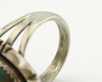 Navajo Ring .925 Silver Royston Turquoise Artist Signed M Begay C.1980's