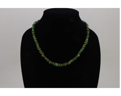 Navajo Necklace 925 Silver Natural Manassas Turquoise Native Artist C.80's