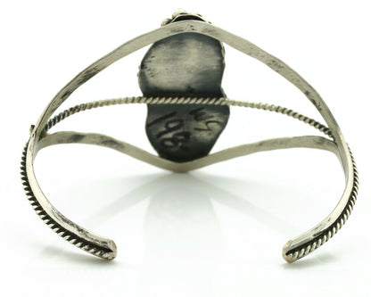 Navajo Bracelet .925 Silver Blue Turquoise Artist Signed SC C.80's
