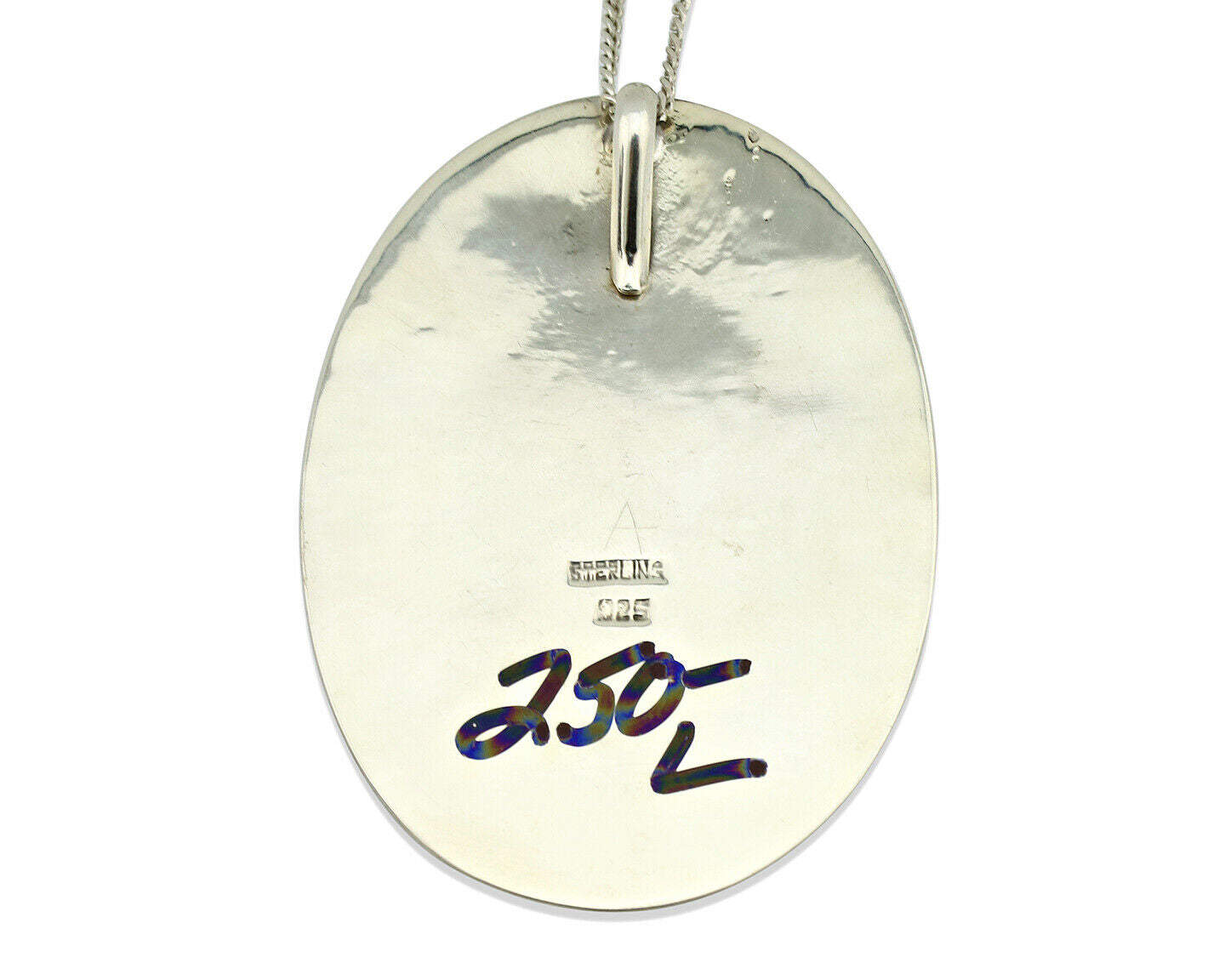 Navajo Pendant .925 Silver Southwest Turquoise Native Artist C.1980's