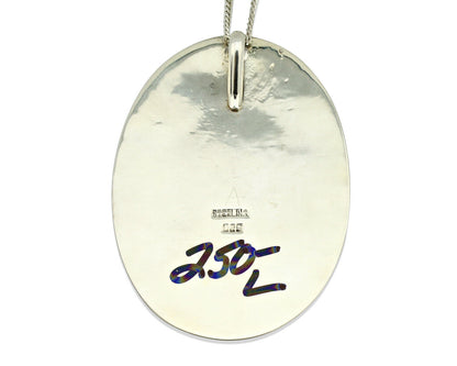 Navajo Pendant .925 Silver Southwest Turquoise Native Artist C.1980's