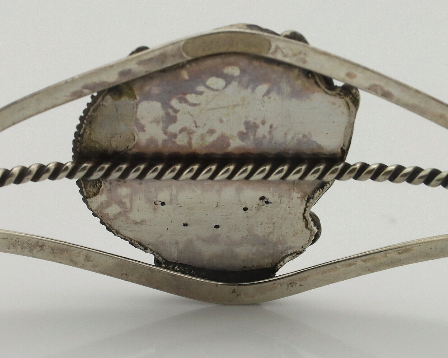 Women's Navajo Bracelet 925 Silver Natural Pink Mussel Native American C.80's