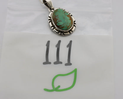Navajo Necklace 925 Silver Kingman Turquoise Artist Signed Gecko C.80's