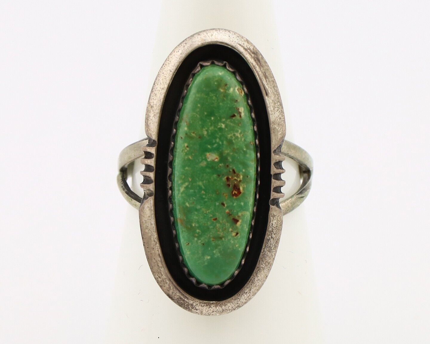 Navajo Handmade Ring .925 Silver Turquoise Native American Artist C.80's