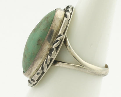 Navajo Ring .925 Silver Natural Turquoise Artist Signed Native American C.80's