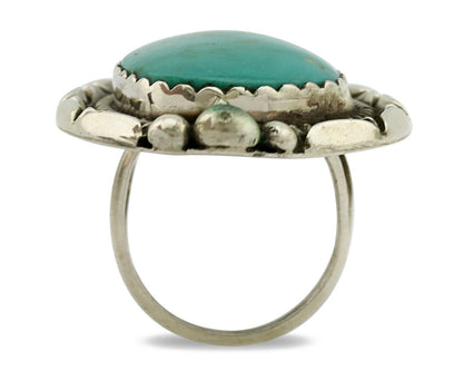 Navajo Ring .925 Silver Royston Turquoise Native American Artist C.80's