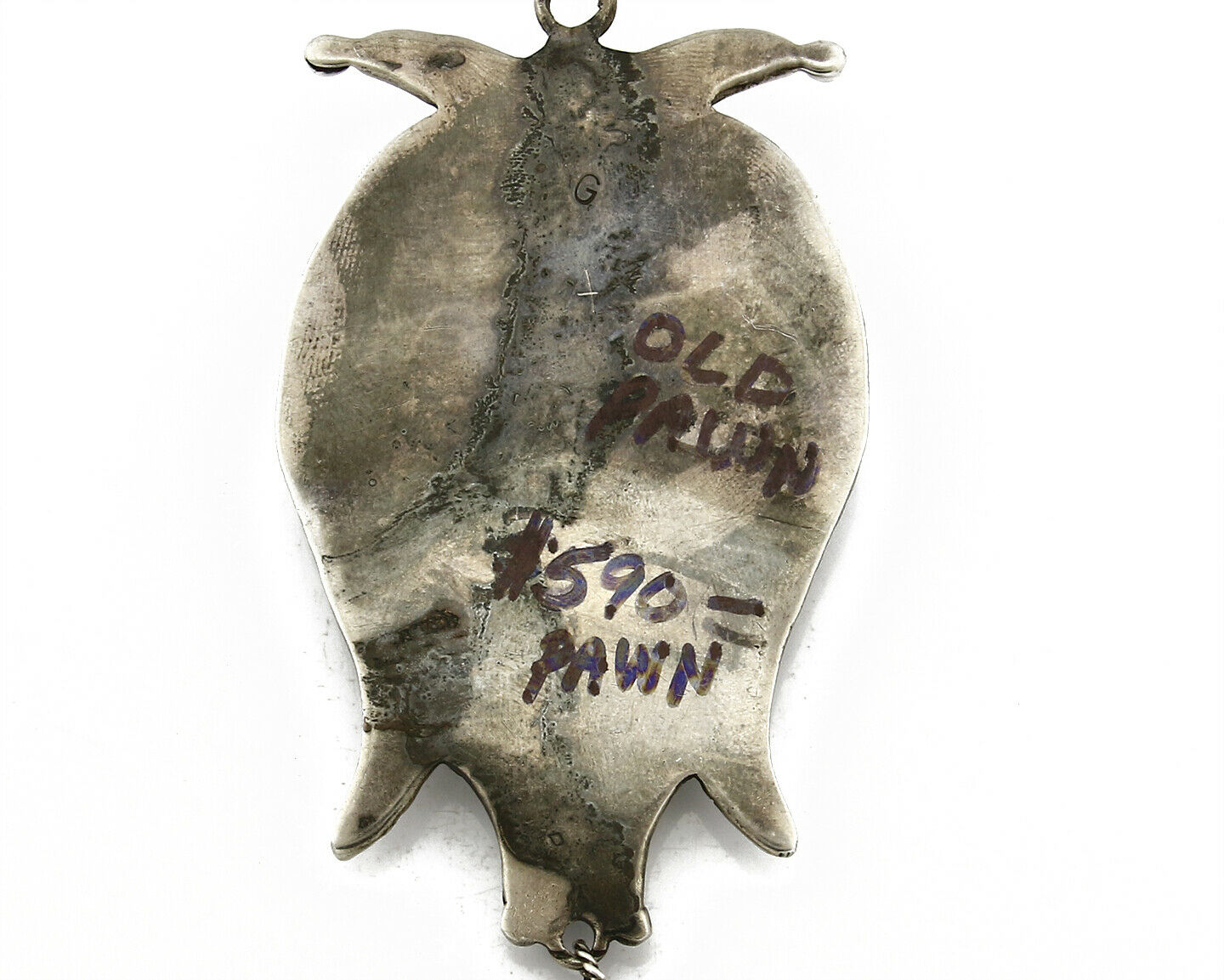 Old Pawn Navajo George Jones Natural Mined Turquoise .925 Silver Cuff