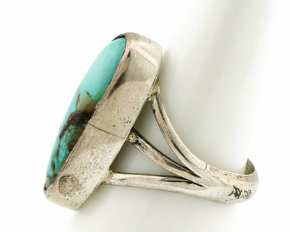 Navajo Ring .925 Silver Arizona Turquoise Native American Artist C80s