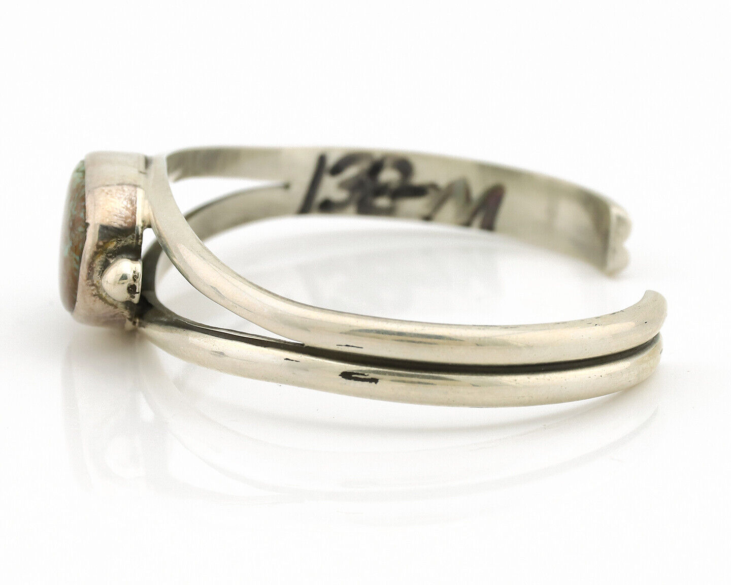 Women's Navajo .925 Silver Kingman Turquoise Native American Artist C.80's