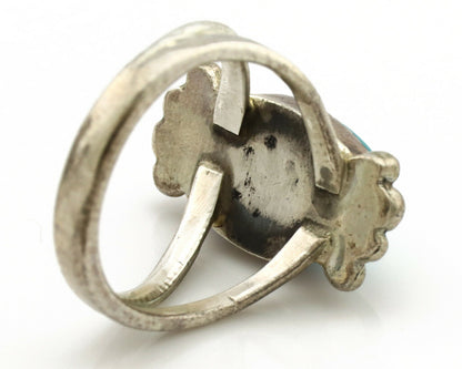 Navajo Ring .925 Silver Nevada Turquoise Artist Native American C.1980's