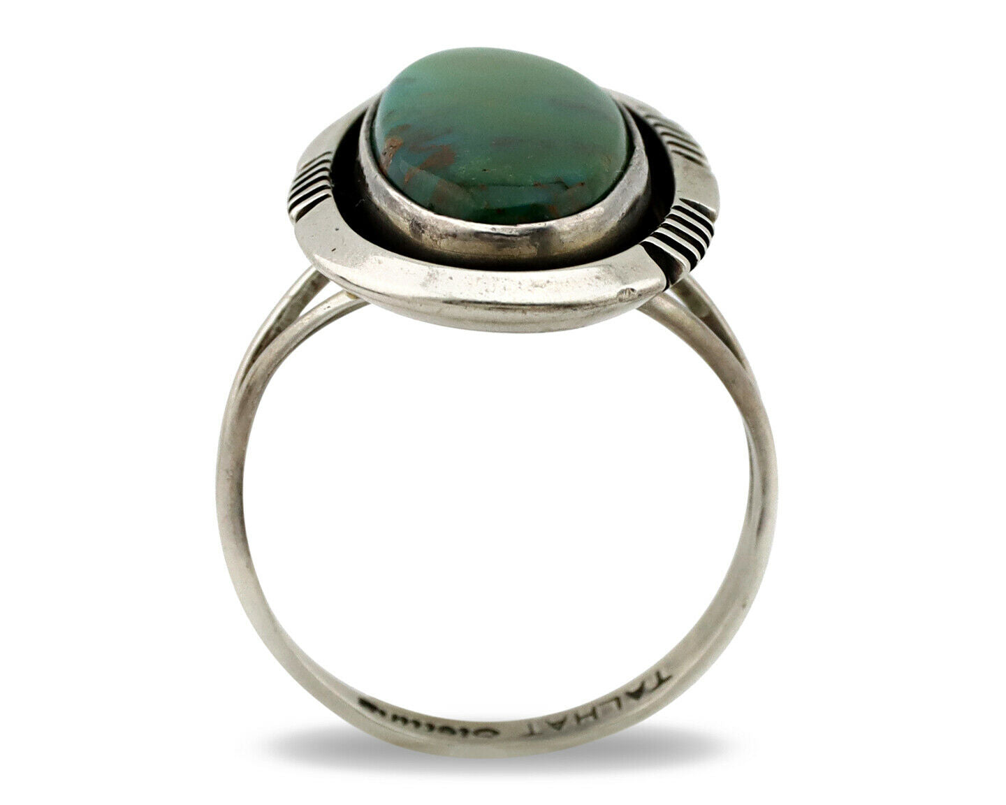 Navajo Ring .925 Silver Royston Turquoise Native American Artist Handmade C.80's