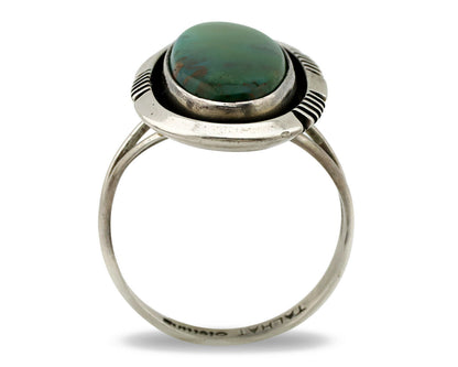 Navajo Ring .925 Silver Royston Turquoise Native American Artist Handmade C.80's