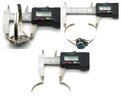 Navajo Bracelet 925 Silver Sleeping Beauty Turquoise Native Artist C.80's