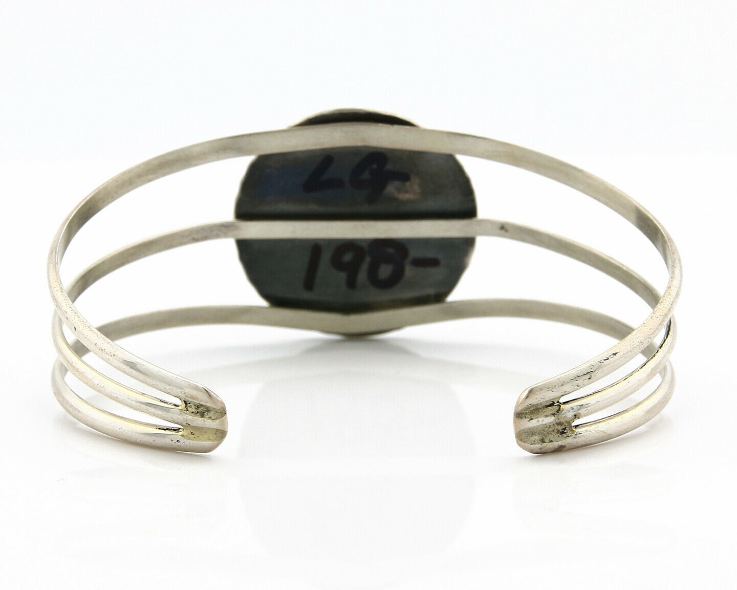 Navajo Bracelet .925 Silver Turquoise Mountain Native Cuff C.80's