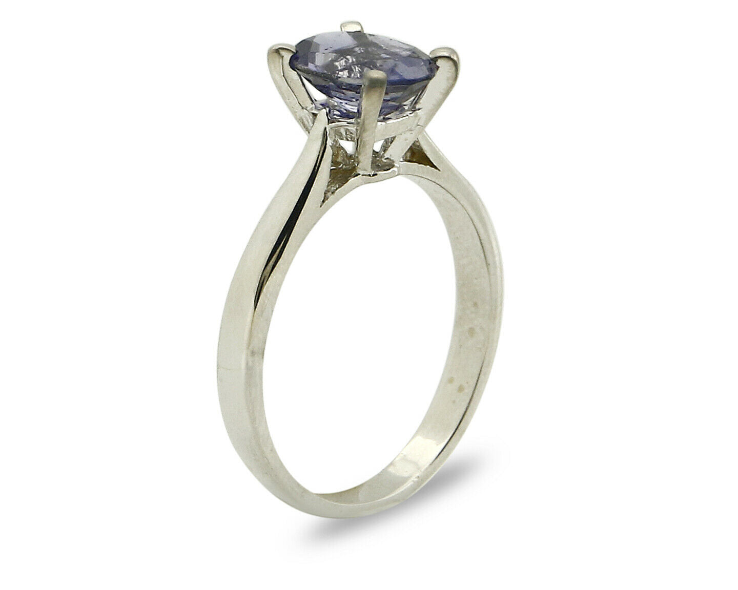 Women's Natural Tanzanite Ring 18k SOLID White Gold 2.5 Approximate TCW